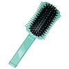Щётка массажная HARIZMA Combo из экологичного пластика с добавлением соломенного волокна зелёная 