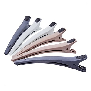 Зажим для волос DEWAL карбоновый цветной 12 см 6 шт в упаковке Зажим для волос DEWAL карбоновый цветной 12 см 6 шт в упаковке