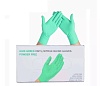 WallyPlastic Перчатки нитровиниловые Зелёные размер S, 50 пар в упаковке 
