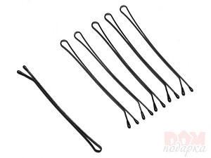 Купить SLN60P-1/60 Невидимки DEWAL черные, прямые 60мм, 60 шт в Москве по низкой цене Невидимки черные DEWAL, прямые, 60мм, 60 шт