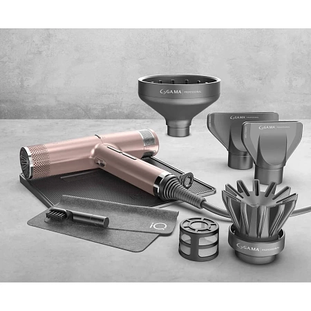 Фен для волос Gama IQ2 Perfetto Rose Gold бесщёточный мотор (BLDC) 