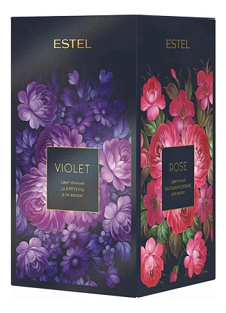 Набор цветочная трилогия ESTEL (шампунь violet + бальзам сияние rose + гель д/душа vert) 