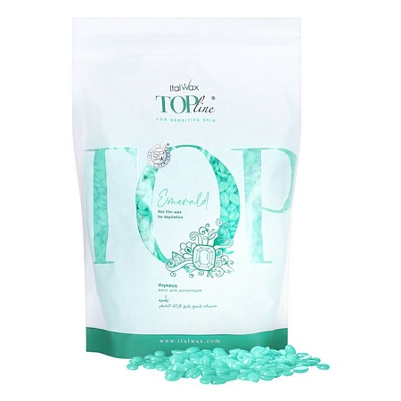 Воск горячий плёночный ITALWAX Top Line Emerald Изумруд гранулы 750 гр 