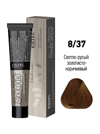 ESTEL De Luxe Silver Крем-краска для седых волос, 8/37 светло-русый золотисто-коричневый, 60 мл 