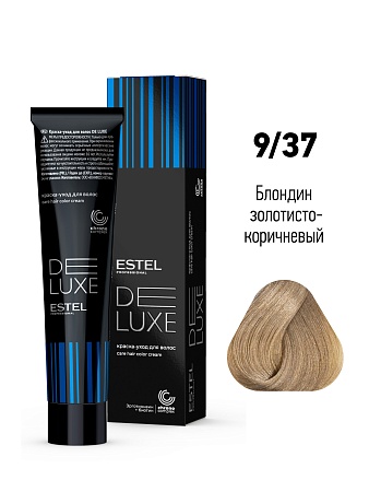 ESTEL De Luxe краска-уход для волос, 9/37 блондин золотисто-коричневый, 60 мл 