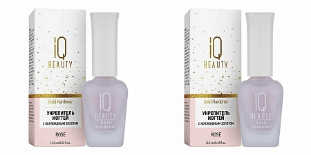 Укрепитель с коллоидным золотом IQ BEAUTY Gold Hardener Rose 12,5 мл 