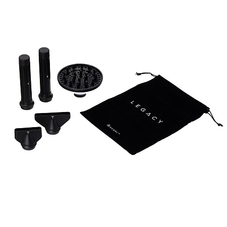 Фен DEWAL PRO LEGACY 2, складной,1600W,бесщеточный мотор, ионизация, 4 насадки+диффузор, провод 3м. 