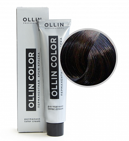 4/0 Ollin Color Крем-краска для волос, шатен, 60 мл