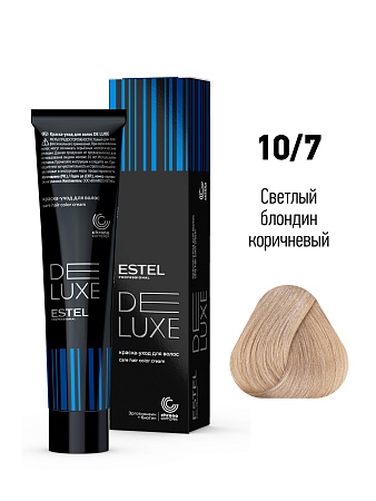ESTEL De Luxe краска-уход для волос, 10/7 светлый блондин коричневый, 60 мл 
