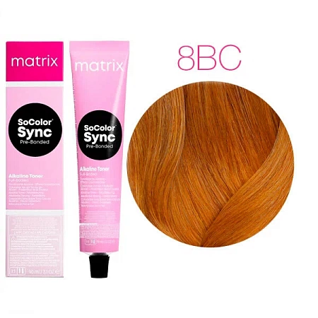 Краска для волос Matrix SoColor Sync Pre-Bonded 8BC светлый блондин коричнево-медный 90 мл 