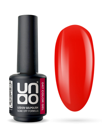 Гель-лак Uno 047 Маковый красный - Poppy Red, 8 мл 