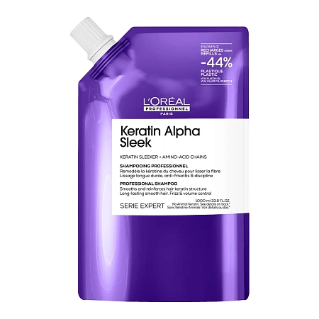 Шампунь L'Oreal Keratin Alpha Sleek 500 мл Дой-пак 