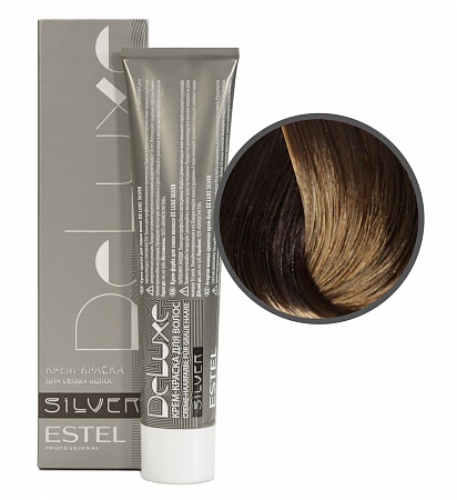 ESTEL De Luxe Silver Крем-краска для седых волос, 6/71 темно-русый коричнево-пепельный, 60 мл