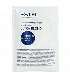 Купить Обесцвечивающая пудра для волос  ESTEL ULTRA BLOND DE LUXE, 30 г в боксах 17716/DL/P 30   в Москве по низкой цене! Доставка по всей России Пудра для обесцвечивания волос ESTEL ULTRA BLOND DE LUXE 30гр в боксах
