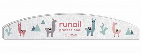 Профессиональная пилка для ногтей Ламы 180/240 RuNail
