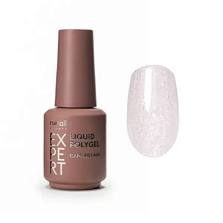 Жидкий полигель с шиммером Liquid Polygel Runail Expert 235 