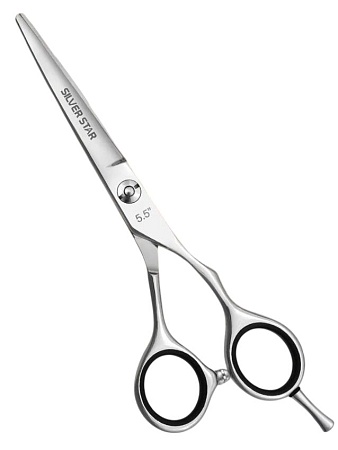 Парикмахерские ножницы эргономичные, съёмный упор SILVER STAR PN-126-5,5 PRO 