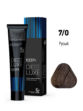 ESTEL De Luxe краска-уход для волос, 7/0 русый, 60 мл 