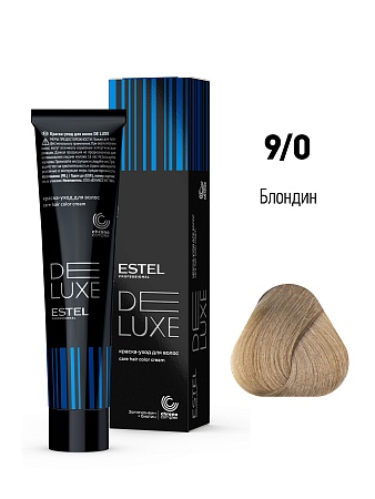 ESTEL De Luxe краска-уход для волос, 9/0 блондин, 60 мл 