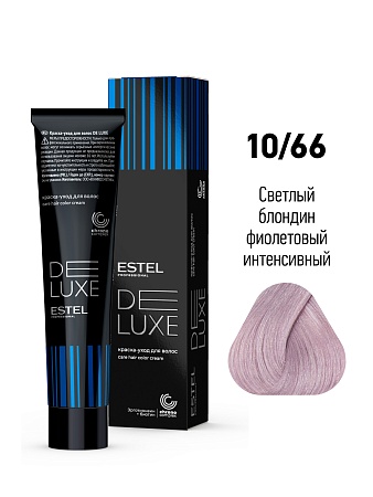 ESTEL De Luxe краска-уход для волос, 10/66 светлый блондин фиолетовый интенсивный, 60 мл 