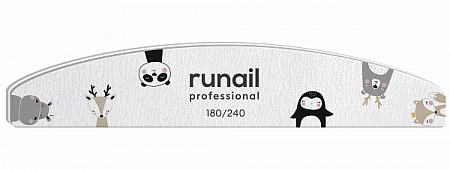 Профессиональная пилка для ногтей Лесные звери 180/240 RuNail