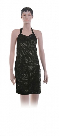 Фартук мастера для стрижки DEWAL "Love" полиэстер, чёрный с карманами на молниях 66х78см