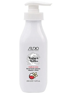 Йогуртовый шампунь для волос Studio Professional Ваниль и Личи 350 мл  Йогуртовый шампунь для волос Studio Professional Ваниль и Личи 350 мл