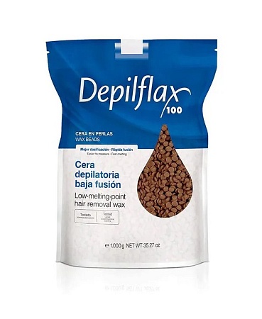 Горячий воск гранулы DEPILFLAX Шоколад 1 кг 