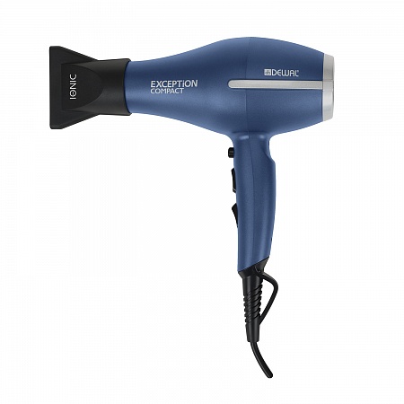 Фен DEWAL EXCEPTION Compact 03-114 Blue 2200 Вт ионизация 2 насадки
