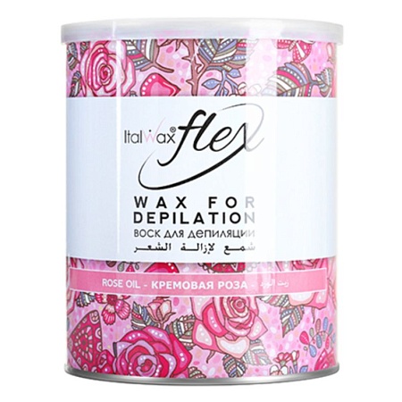 Воск ItalWax Flex Кремовая роза в банке 800 мл 