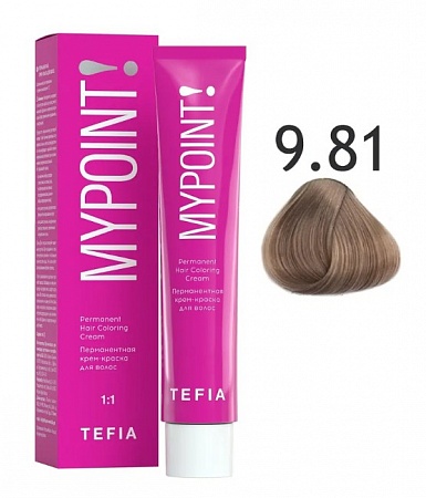 Tefia Mypoint Крем-краска для волос тон 9.81 Очень светлый блондин коричнево-пепельный, 60 мл