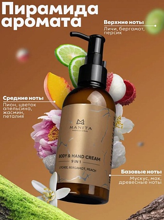 Крем для рук и тела MANITA LYCHEE, BERGAMOT, PEACH 150 мл 